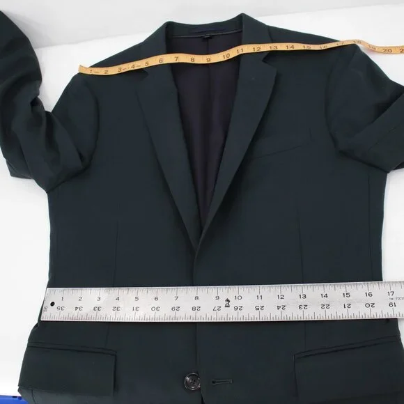 J Crew Suit Mens 36S 32x30 Ludlow Slim Fit Wool Two Piece Vitale barberis Green - Picture 14 of 16